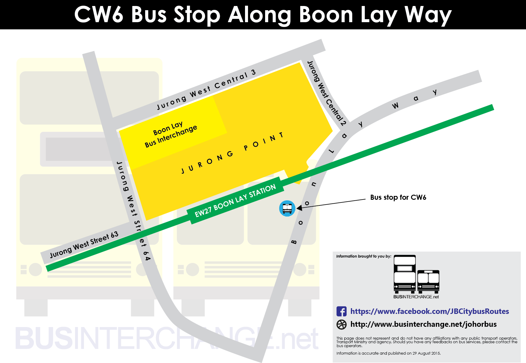 Boarding location at Boon Lay for CW6