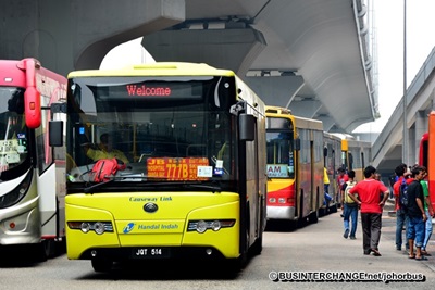 A typical Causeway Link bus at JB Sentral Bus Terminal.
